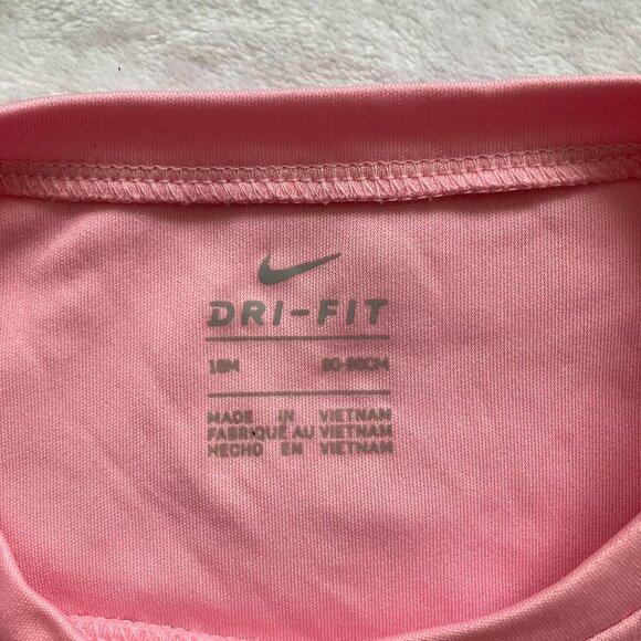 Nike Dri-Fit Pink Get It Girl T-Shirt 18M Short-Sleeve Toddler Activewear - Picture 3 of 10